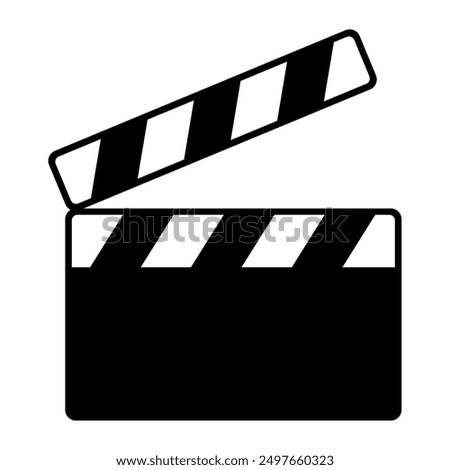 Movie clapper icon. Vector image