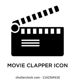 Movie clapper icon vector isolated on white background for your web and mobile app design, Movie clapper logo concept