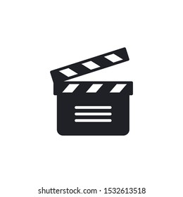 Movie Clapper Icon Vector Symbol Eps