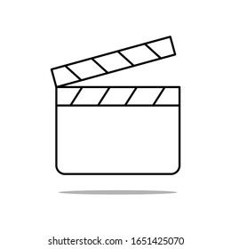 Movie Clapper Icon Vector Symbol Eps