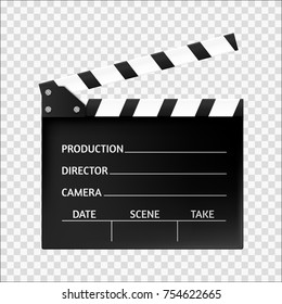 Movie clapper isolated. Cinema icon. vector illustration