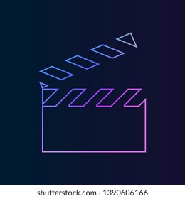 movie clapper nolan icon. Simple thin line, outline vector of Cinema icons for UI and UX, website or mobile application