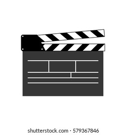 Movie clapper on the white background. Vector illustration