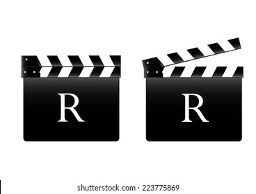 Movie Clapper With Rate R