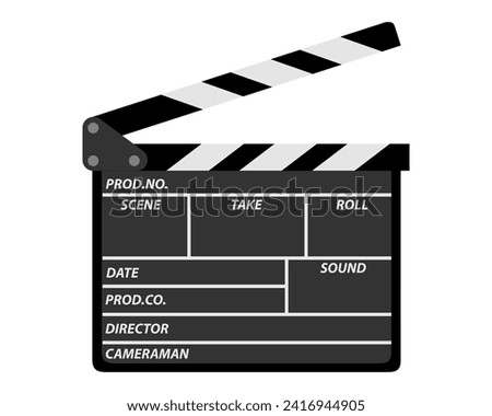 movie clapper stock vector illustration isolated on white background