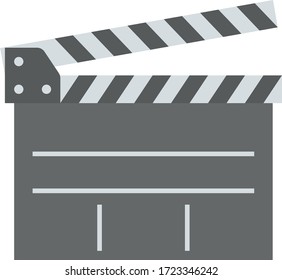 movie clapper vector illustration icon flat design