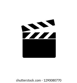 Movie clapperboard. Film action board, cinematography vector illustration