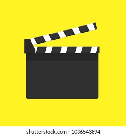 Movie clapperboard. Film clapper. Vector illustration. Clapperboard for making a video clip, board clap for movie production