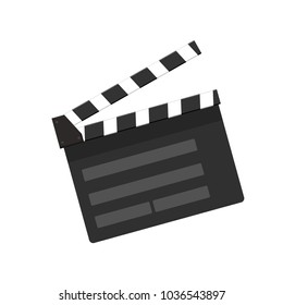 Movie clapperboard. Film clapper. Vector illustration. Clapperboard for making a video clip, board clap for movie production