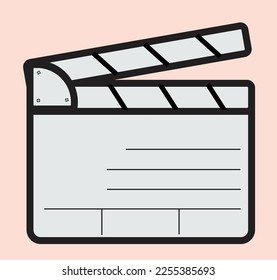 vector de arte de icono de clapperboard de película