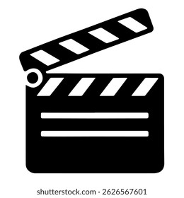 movie clapperboard icon on white background vector
Movie vector icon