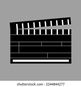 Movie clapperboard. Shooting. Director's accessories. Vector illustration