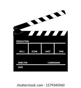 Movie Clapperboard Vector Cinema Film Production Stock Vector (Royalty ...