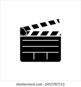 Vector de clapperboard de película. para la producción cinematográfica ilustración digital de fondo blanco