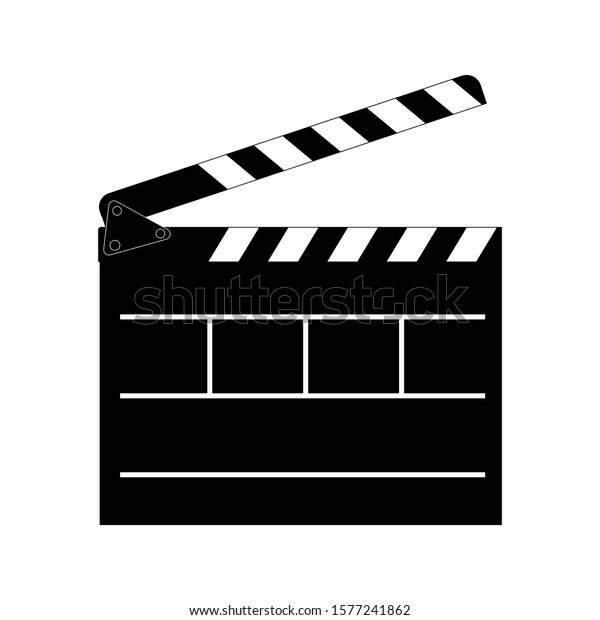 Movie Clapperboard Vector Cinema Film Production Stock Vector (Royalty ...