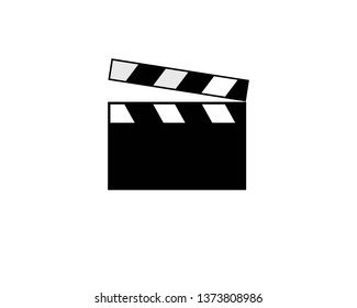 Movie clapping board logo. Vector logotype design. - Vector
