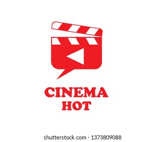 Movie clapping board logo. Vector logotype design. - Vector
