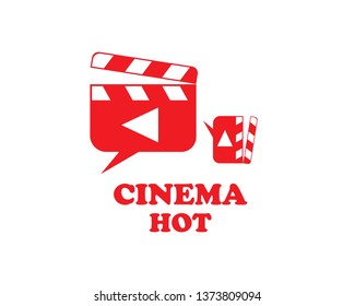 Movie clapping board logo. Vector logotype design. - Vector
