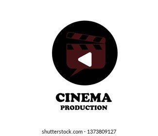 Movie clapping board logo. Vector logotype design. - Vector
