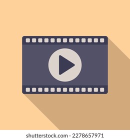 Movie clip icon flat vector. Video montage. Motion edit