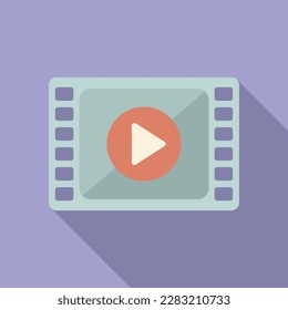 Filmclip-Symbol, flacher Vektorgrafik. Webschnittstelle. Software-App