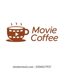 movie coffee minimalist logo design