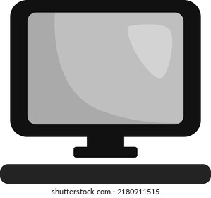 Filmcomputer, Illustration, Vektorgrafik auf weißem Hintergrund.