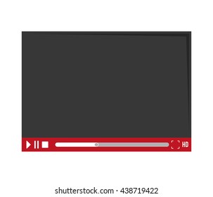 Movie concept. classic play arrow icon. vector graphic