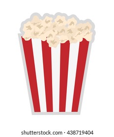 Movie concept. classic pop corn icon. vector graphic