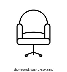 movie concept director chair icon with black outline style