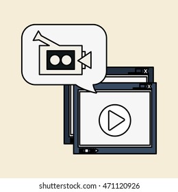 Movie concept with icon design, vector illustration 10 eps graphic.