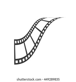 Movie concept represented by film strip icon. isolated and flat illustration 