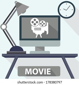Movie concept,vector
