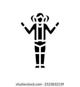 movie cosplay female glyph icon vector. movie cosplay female sign. isolated symbol illustration