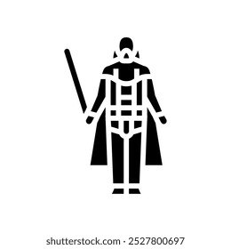 movie cosplay male glyph icon vector. movie cosplay male sign. isolated symbol illustration