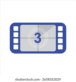 Cuenta regresiva de película (3 segundos) Icono	