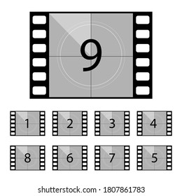 Movie countdown vector design illustration isolated on white background