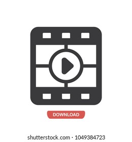 Movie countdown vector icon 