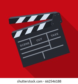Movie cracker.Making movie single icon in flat style vector symbol stock illustration web.