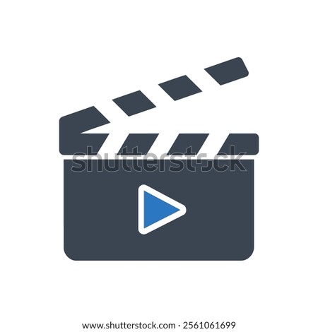 Movie Creation Icon On White Background