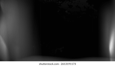 Movie dark film grain light gradient. Photo noir noise filter. Abstract retro photo texture effect background. Vintage screen with dust and scratch. Blur black and white vector grunge backdrop.