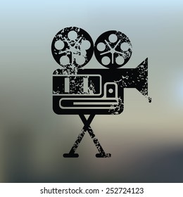 Movie design on blur background,grunge vector