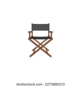 Movie director chair isolated vector graphics