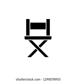 Movie director chair sign simple icon on background