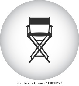 Movie director chair sign simple icon on  background