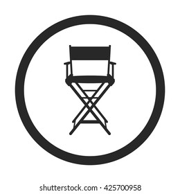 Movie director chair sign simple icon on  background