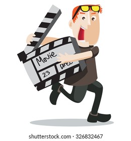 a movie director holding a clipboard movie