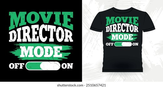 Modo de Diretor de Filme em Funny Theatre Diretor Retro Vintage Teatro T-shirt Design