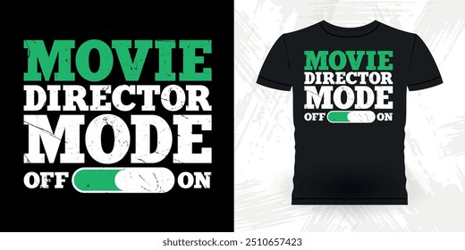 Modo de Diretor de Filme em Funny Theatre Diretor Retro Vintage Teatro T-shirt Design