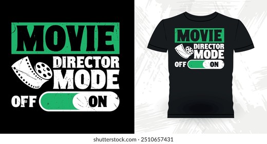 Modo de Diretor de Filme em Funny Theatre Diretor Retro Vintage Teatro T-shirt Design